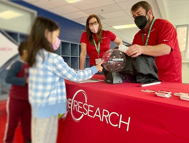 Students at STEM event